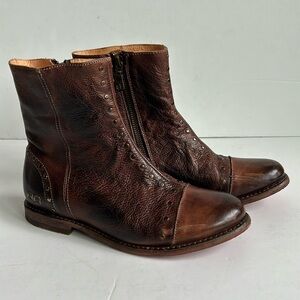Sundance Bed Stu cobbled organic vegetable tanned leather side  stud bootie